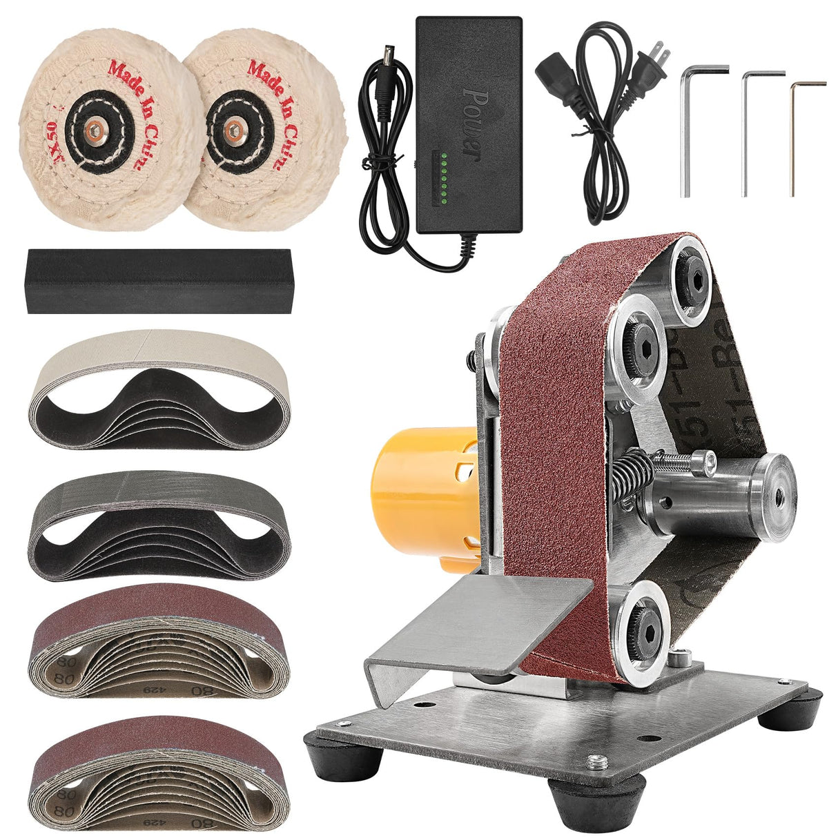 Multifunctional Electric Jewelry Making Machine, 7-Adjustable Speed Jewelry Repair Sander Polisher Jewelry Making Supplies Kit - For Ring, Bead, Copper, Silver, Wood, Resin, Gemstone, Crafts Sbestily