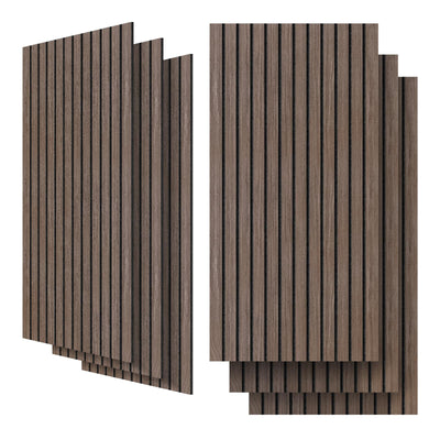 UMIACOUSTICS 6 Packs Acoustic Panel,47.2 x 23.6 Inches Decorative Sound Proof Panel for Office,Home Theater,Studio,Walnut Color