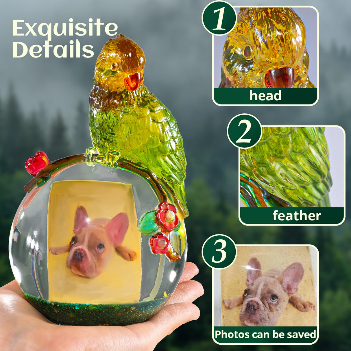 LET’S Resin Crystal Ball Resin Molds, Crystal Orb Decorative Statue Silicone Molds with Mushroom Stand and Bird Figurine,3D Sphere Epoxy Resin Molds for DIY Tabletop Decor, Housewarming Gifts LET'S RESIN