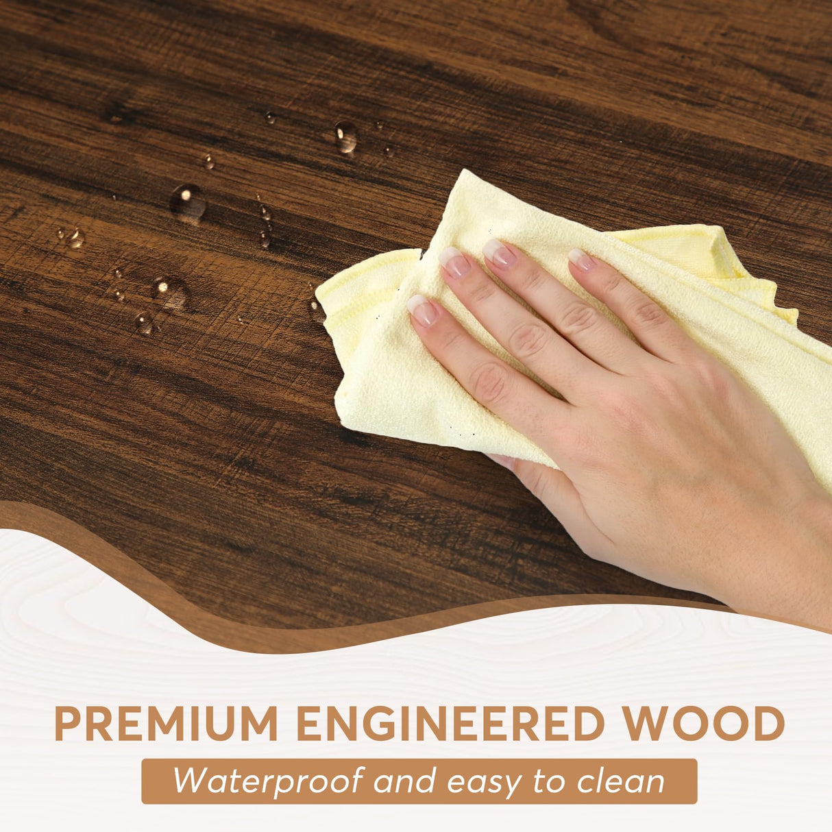 Tribesigns Farmhouse Dining Table for 6-8 People, 78.7-Inch Rectangular Wood Dining Table, Rustic Kitchen Table with Heavy Duty Metal Legs for Dining Room Tribesigns