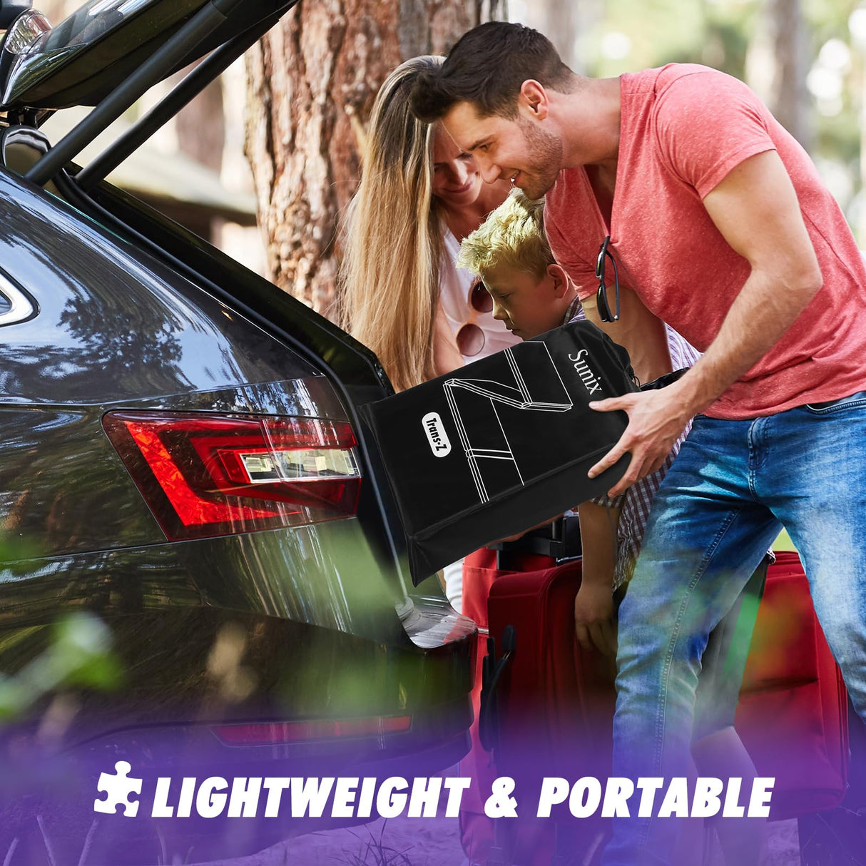 Sunix 1500 Pieces Jigsaw Puzzle Board, Foldable Puzzle Mat with Non-Slip Surface & 4 Sorting Trays, 39" x 26" Large Portable Puzzle Board Puzzle Pad, Felt Puzzle Table Top for Adults and Kids Sunix