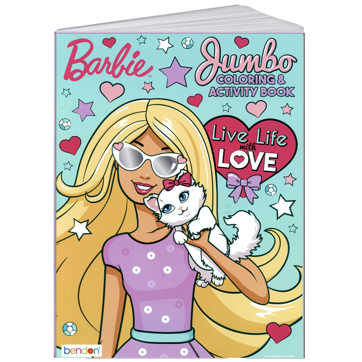 Lazy Days Barbie Live Life with Love Coloring and Activity Book - 96 Pages Lazy Days