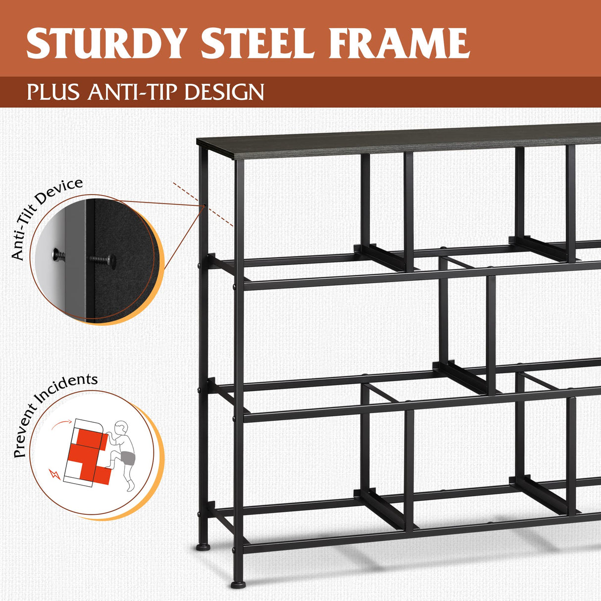 WLIVE 8 Drawer Dresser for Bedroom, Fabric Black Dresser with Large Storage Drawer Unit for Entryway, Chest of Drawers for Living Room WLIVE