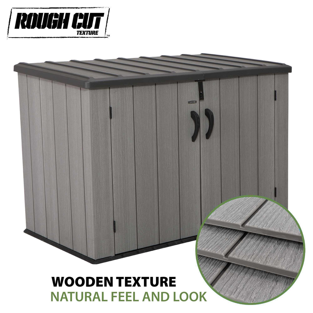 Lifetime Horizontal Outdoor Storage Shed, 75 Cu. Ft. Capacity Lifetime