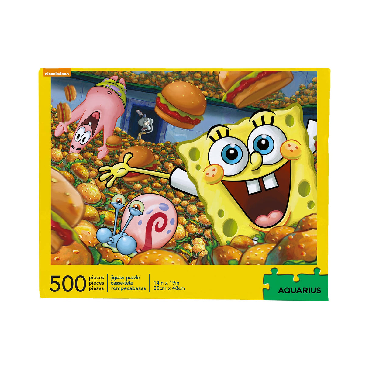 AQUARIUS SpongeBob SquarePants Puzzle (500 Piece Jigsaw Puzzle) - Officially Licensed SpongeBob Merchandise & Collectibles - Glare Free - Precision Fit - 14 x 19 Inches AQUARIUS