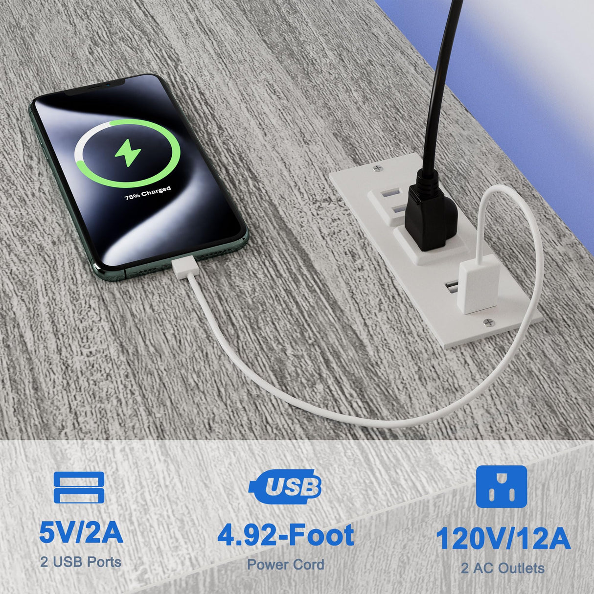 Algglobuy Modern TV Stand for 65 Inch TV with LED Lights, Entertainment Center with Adjustable Tempered Glass Shelves & Power Outlets, Media TV Console Table for Living Room, Bedroom Algglobuy