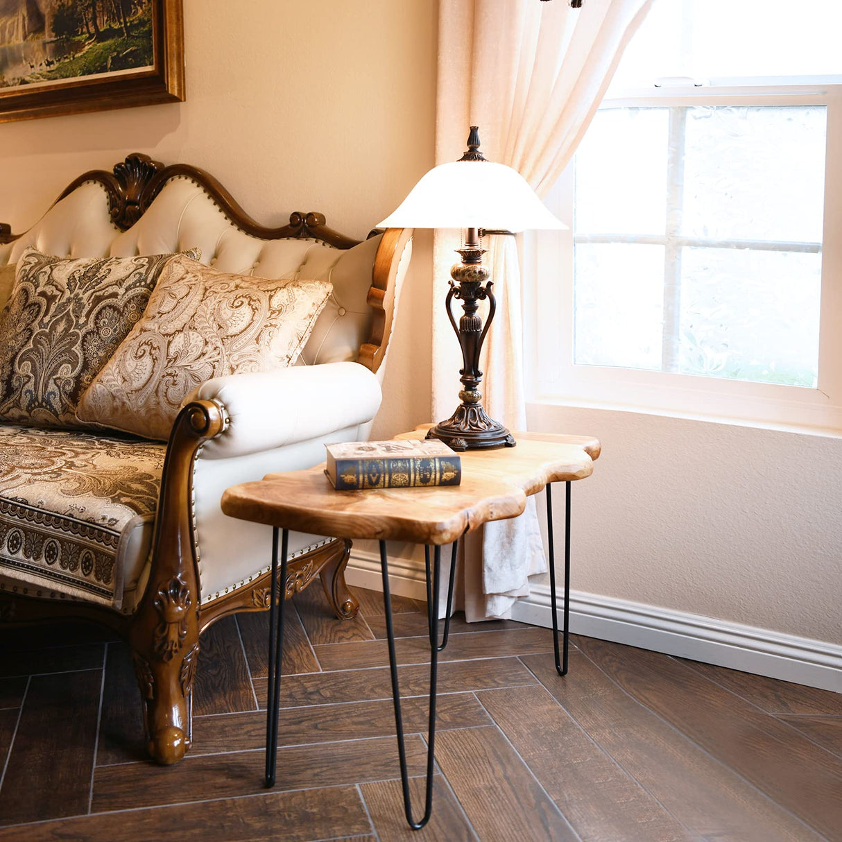 WELLAND Cedar Live Edge Small Coffee Table WELLAND