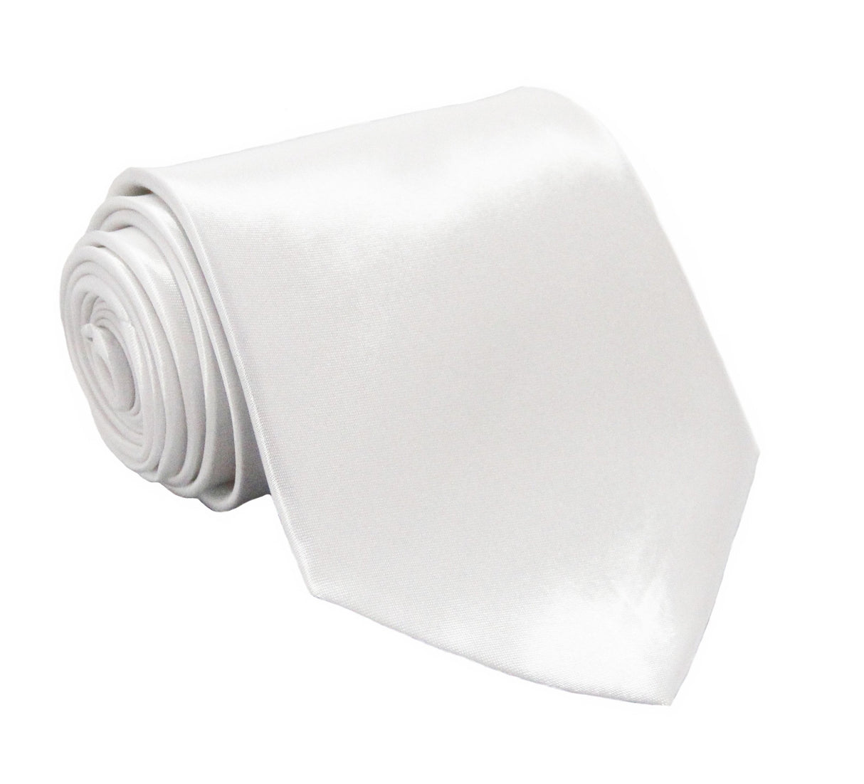 Soophen NEW Mens Necktie SOLID Satin Neck Tie White Soophen