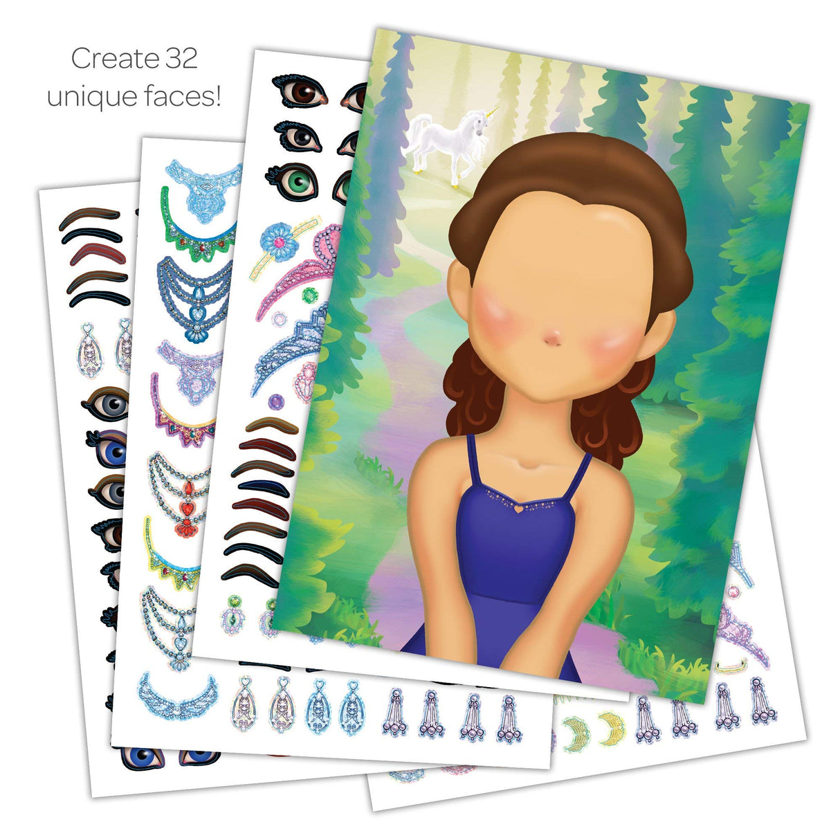 Bendon Create-A-Face Sticker Pad (Princess) Bendon