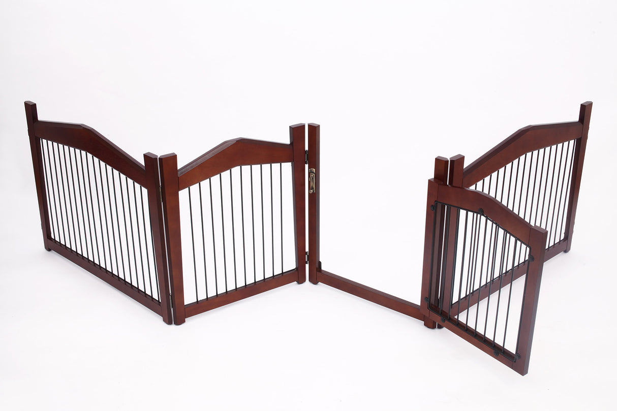 Merry Pet 2-in-1 Configurable Pet Crate and Gate, Brown, Large Merry Pet
