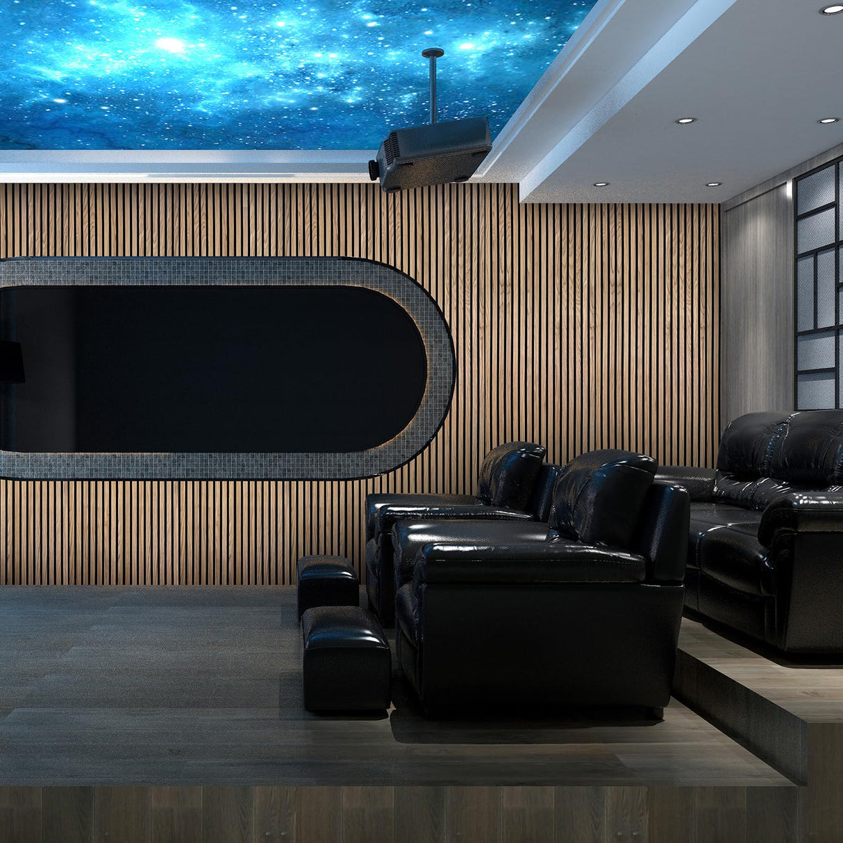 YLL YLL Wood Wall Panels Acoustic Wall Panels for Interior Wall Decoration Two 94.68" x 12.79" Wood Slat Paneling 3D soundproof Wall Panels Natural Oak YLL YLL