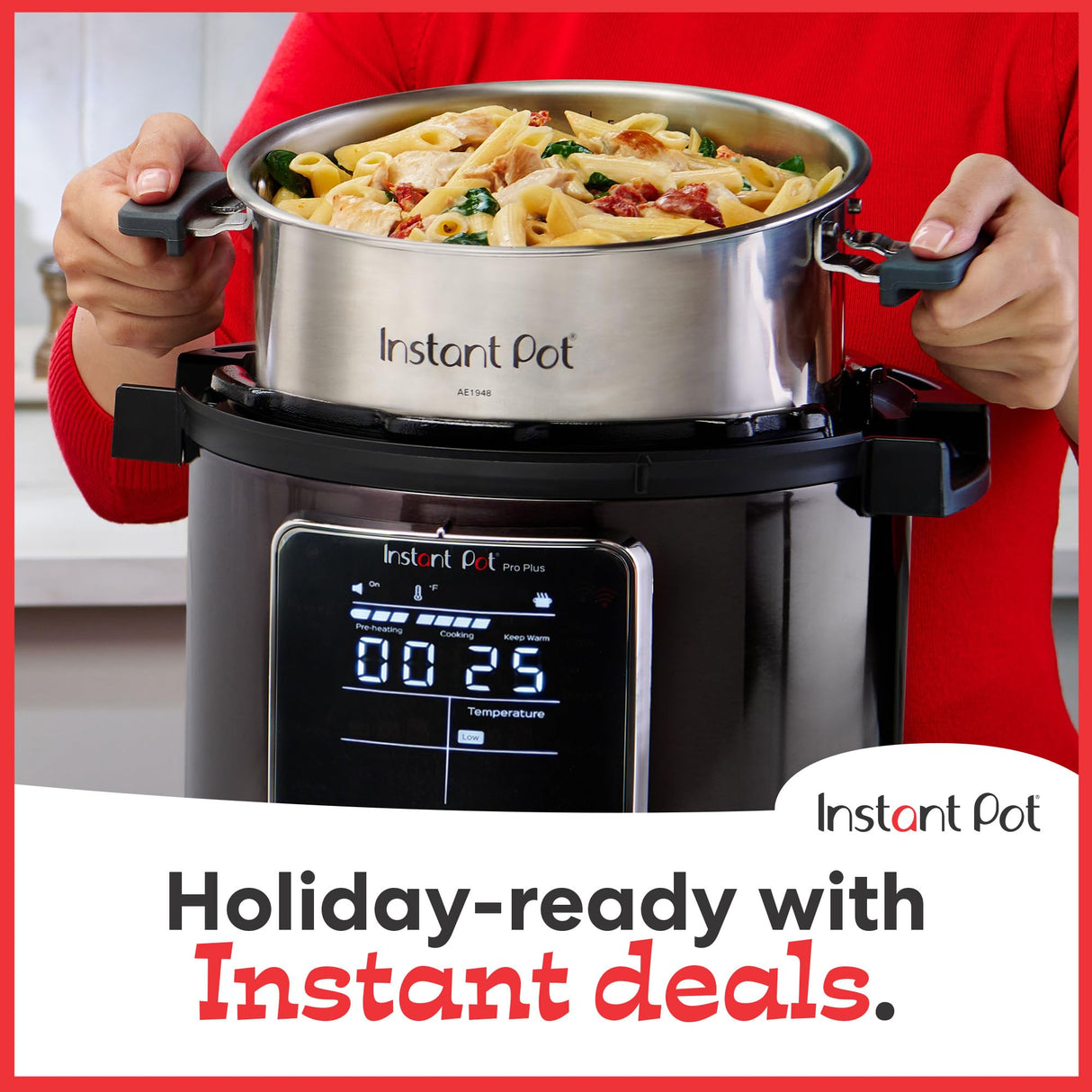 Instant Pot Pro Plus Wi-Fi Smart 10-in-1, Pressure Cooker, Slow Cooker, Rice Cooker, Steamer, Sauté Pan, Yogurt Maker, Warmer, Canning Pot, Sous Vide, Includes App with Over 800 Recipes, 6 Quart Instant Pot