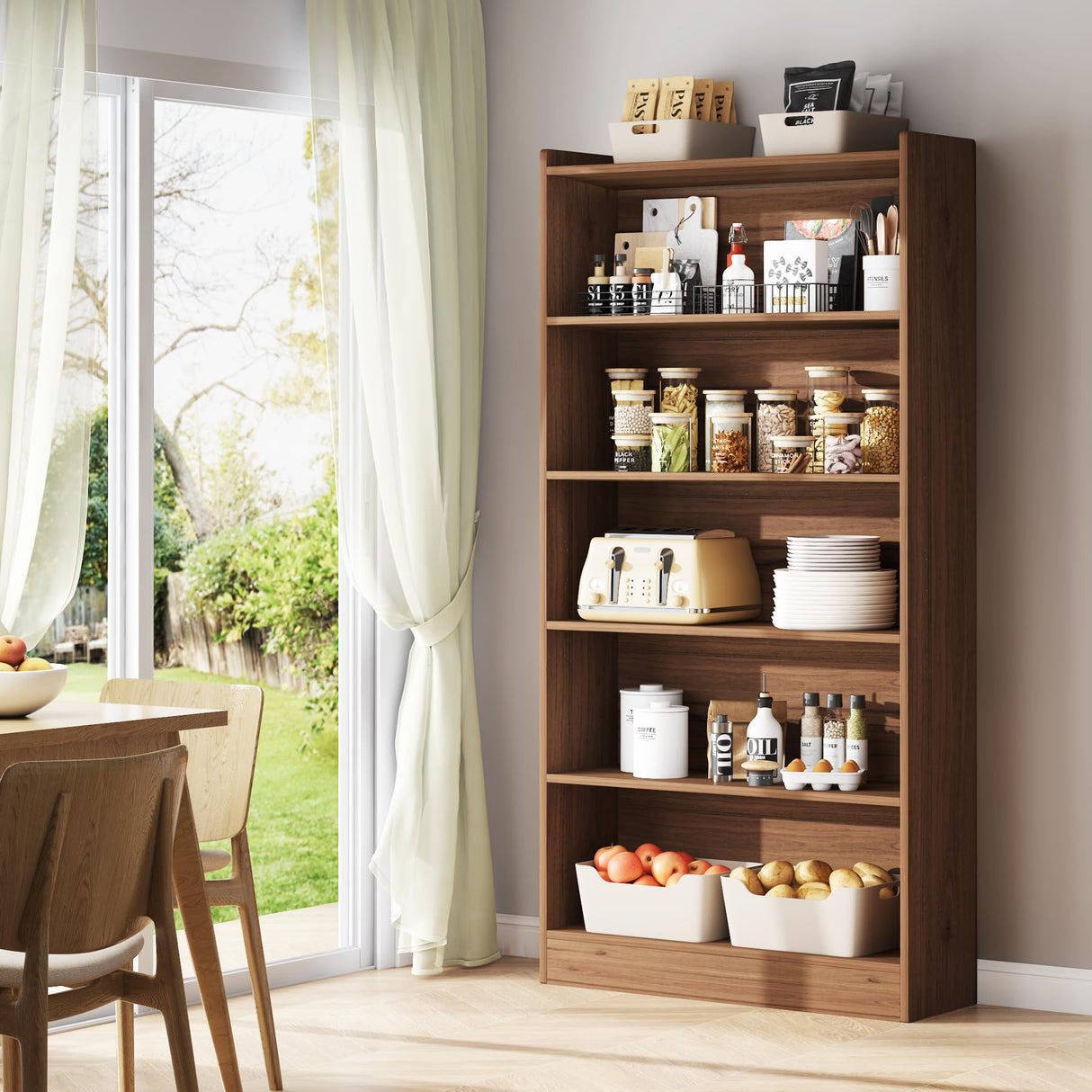 Tribesigns 6-Tier Tall Bookcase with Anti-Dumping Kit - 71-Inch Open Bookshelf for Home and Office Use Tribesigns