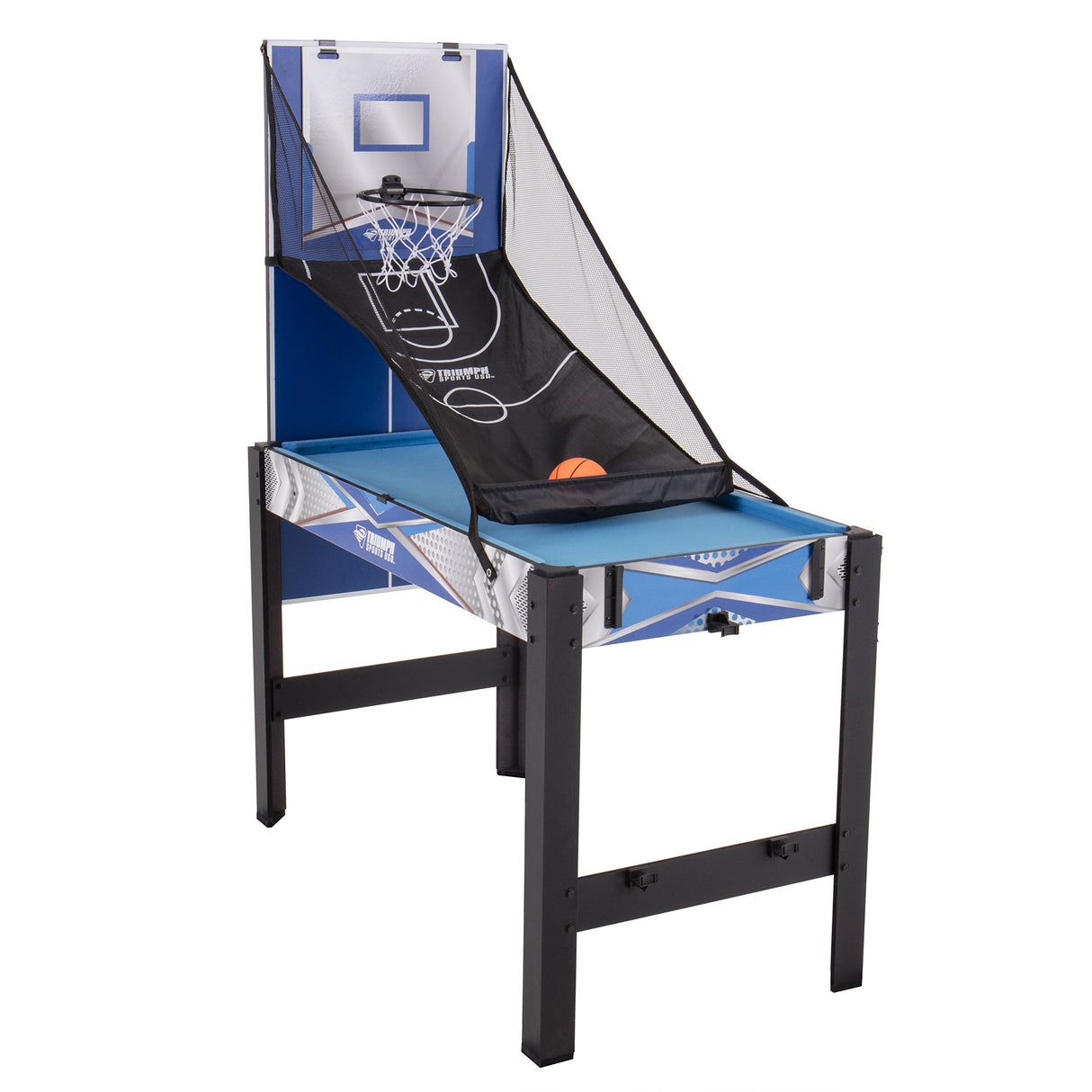 Triumph 13-in-1 Combo Game Table Includes Basketball, Table Tennis, Billiards, Push Hockey, Launch Football, Baseball, Tic-Tac-Toe, and Skee Bean Bag Toss Triumph Sports