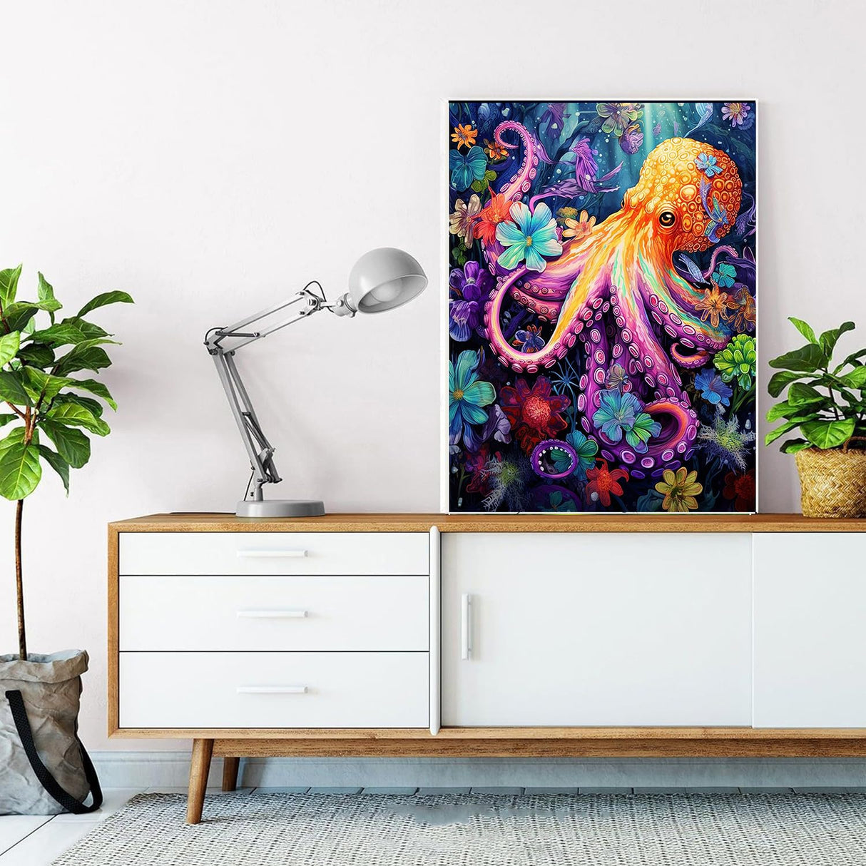 EIBEILI 4 Pack Sea Animals Diamond Painting Kits for Adults, 5D Diamond Art Kits for Beginner DIY Full Drill Diamond Dots Crystal Craft Kits for Home Wall Decor Gifts 11.8x15.7 inch EIBEILI