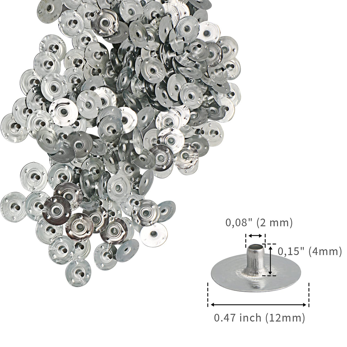 MILIVIXAY 800 pcs Candle Wick Tabs - Metal Candle Wick Sustainer Tabs MILIVIXAY