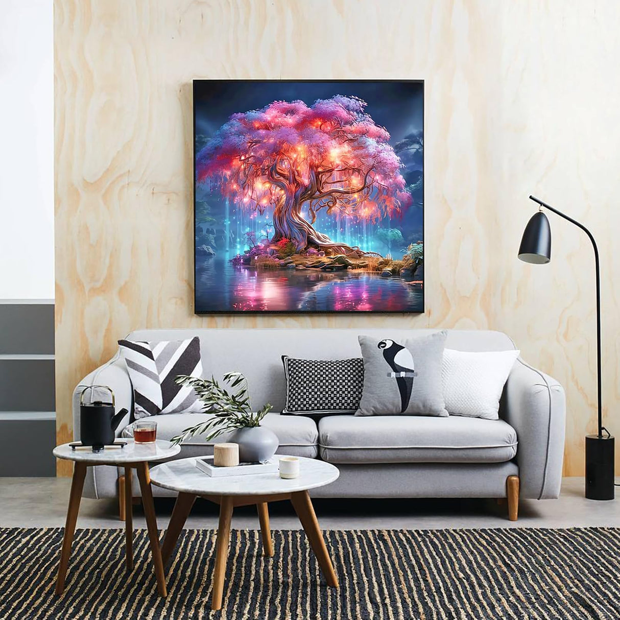 KINPLUB 5D Diamond Painting Kits for Adults, Tree of Life Diamond Art Kits for Adults Beginners, DIY Full Round Drill Paint by Diamonds, Home Wall Decor 12x12 Inch KINPLUB