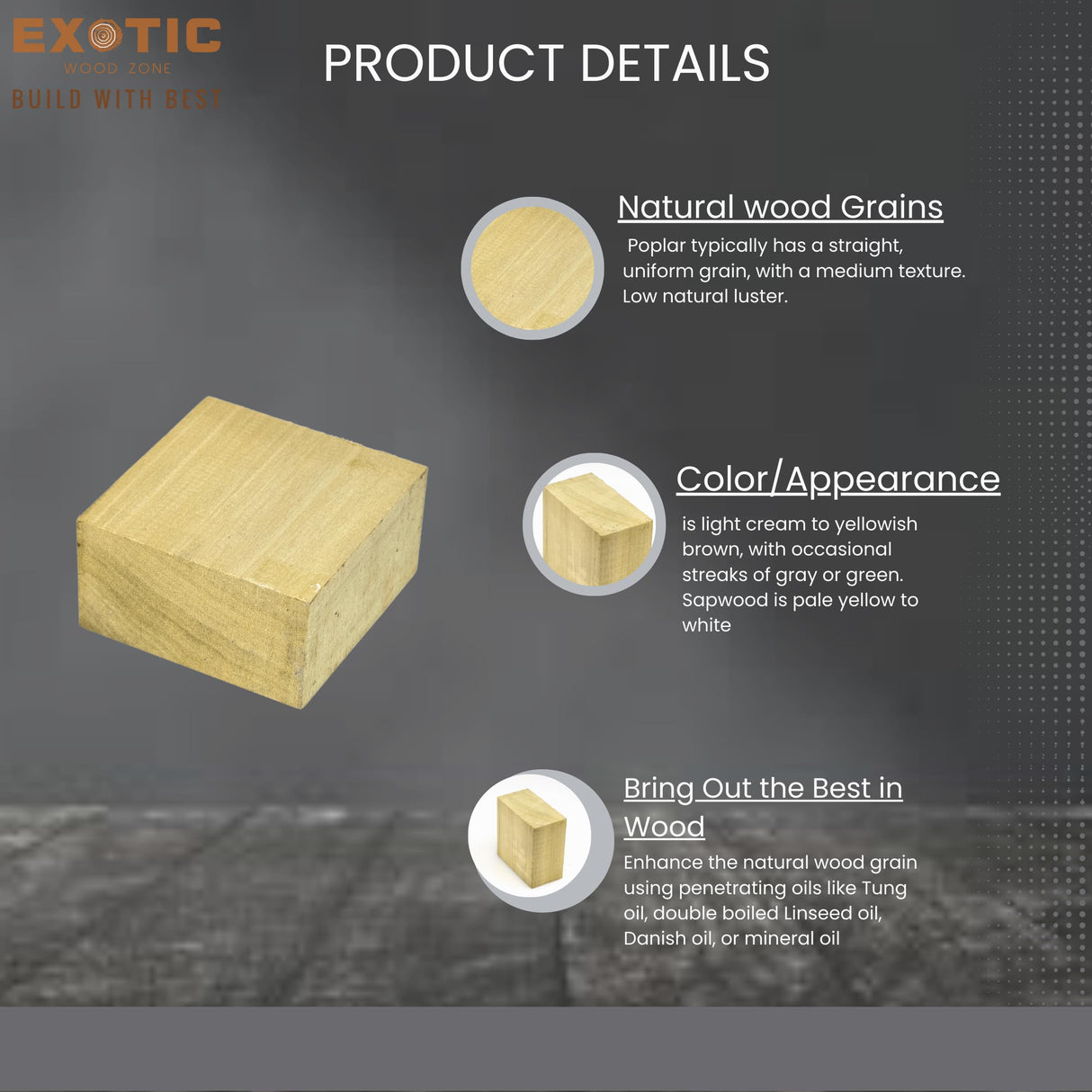 Exotic Wood Zone Pack of 2 Poplar Wood Blanks for Bowls | Hardwood Bowl Blanks | Unfinished, Kiln-Dried, Sustainable Hardwood for Handcrafted Decorative Bowls & Functional Pieces (6" x 6" x 2") Exotic Wood Zone