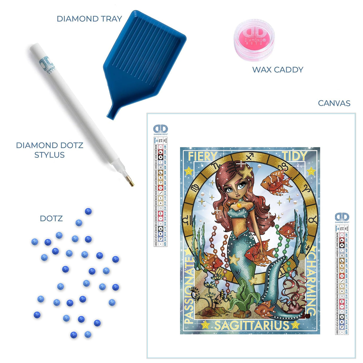 DIAMOND DOTZ Sagittarius Astrology Diamond Painting Kits for Adults - Diamond Art Kits a Relaxing Creative Craft Kit with Dotz Gems 15.8"x11.8" DIAMOND DOTZ