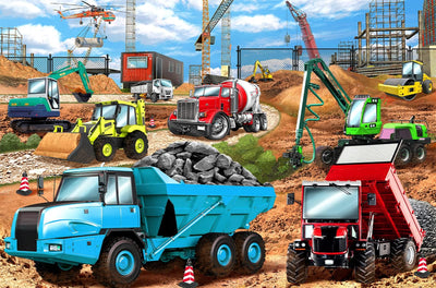 HUADADA Puzzles for Kids Ages 4-8, Construction Vehicles 100 Piece Puzzles for Kids Educational Jigsaw Puzzles Toys for Boys and Girls Age 4, 5, 6, 7, 8-10 Years Old (15" x 10")