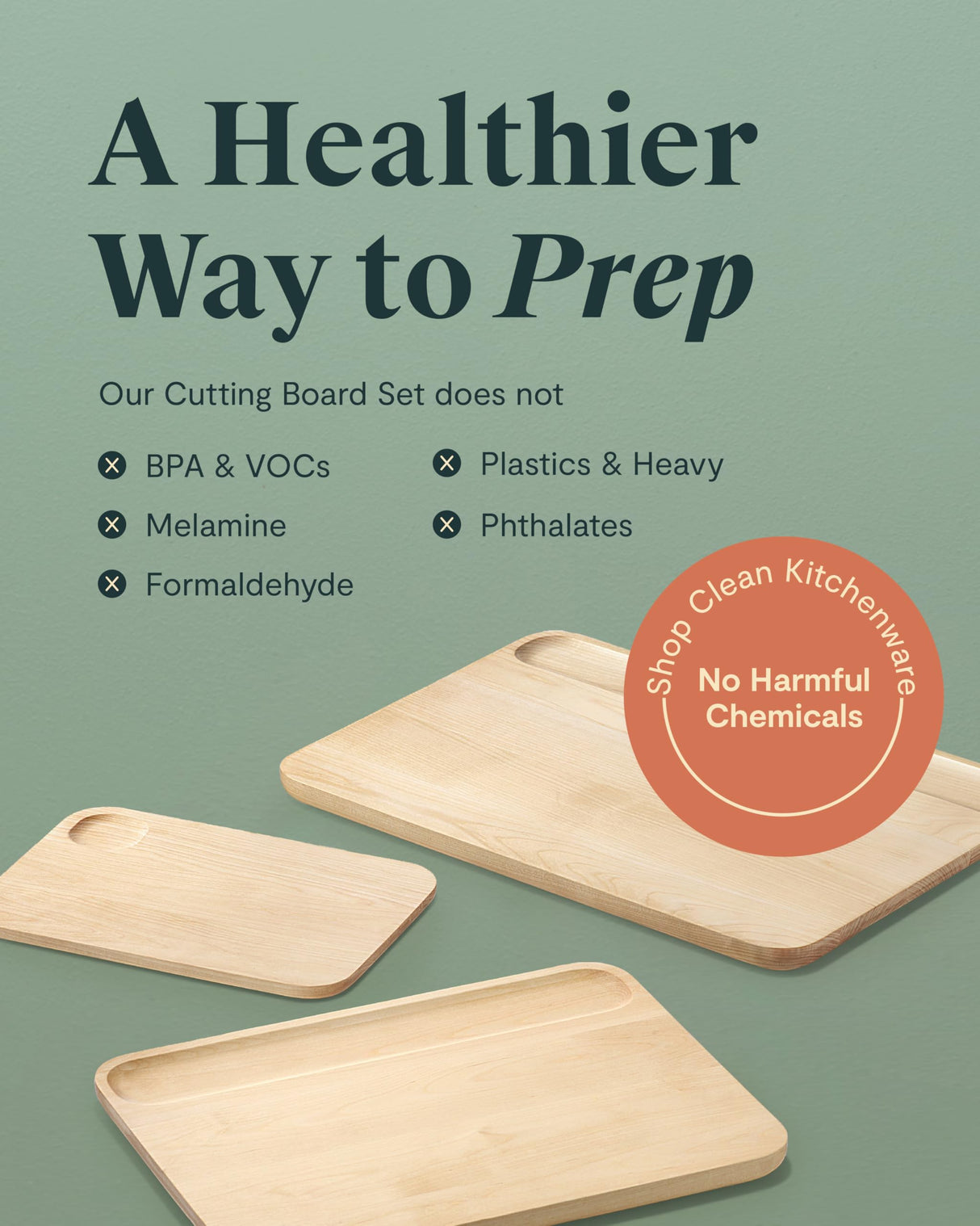 Caraway Cutting Board - Medium (14 x 10”) - Double Sided Wood Cutting Board - Made From FSC-Certified Birch Wood - Food-Safe Mineral Oil & Wax Finish Caraway