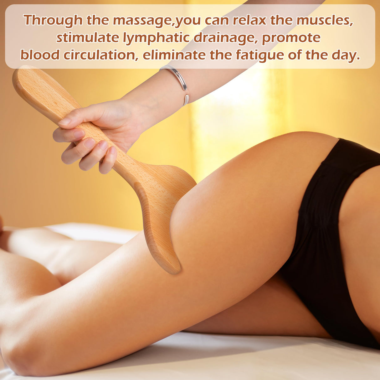 Wood Therapy Massage Tools, Wooden Lymphatic Drainage Massager, Body Sculpting Tools, Wood Therapy Tools for Cellulite Reduction, Muscle Tension Relief, Body Contouring and Shape Enhancement MoHern