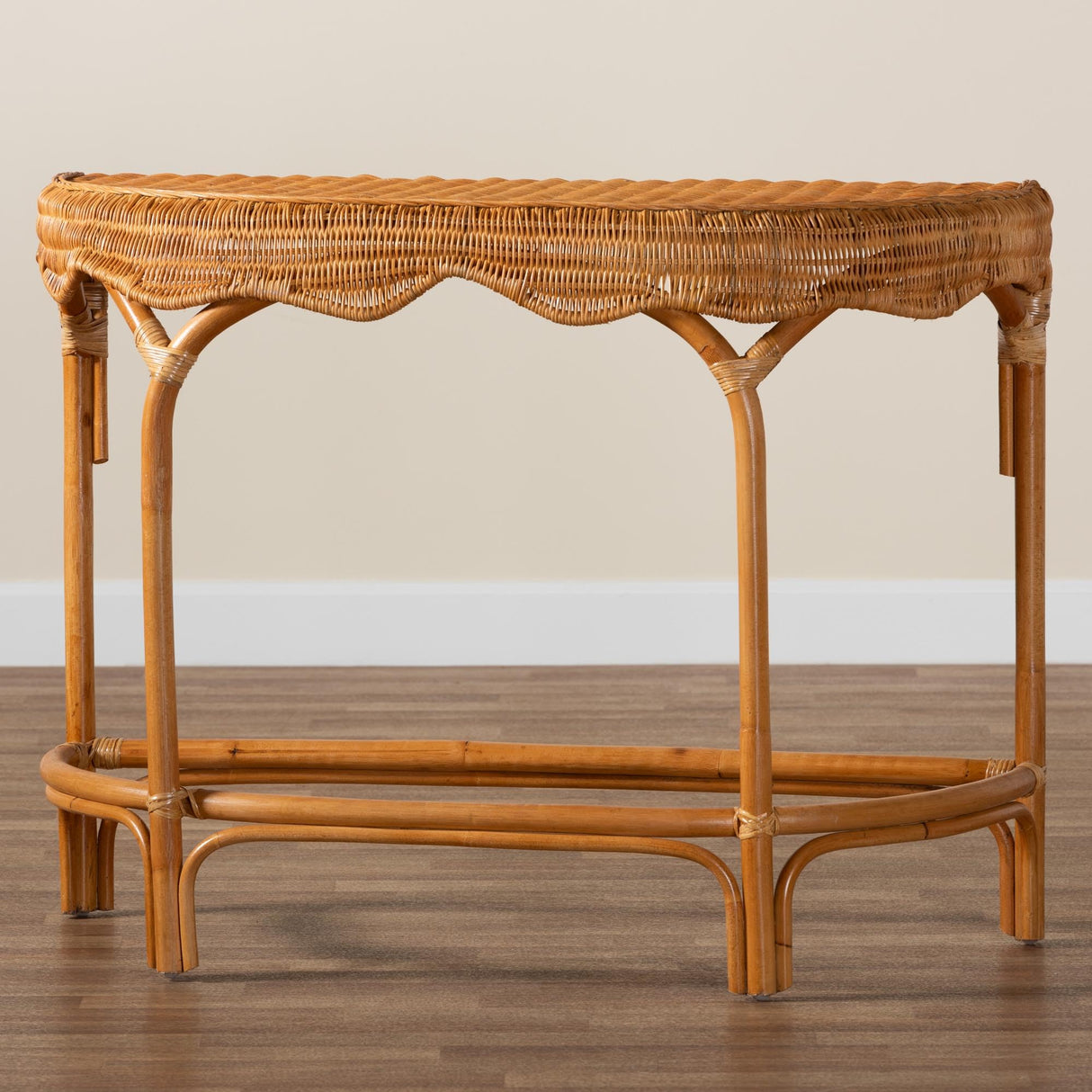 bali & pari Wakana Natural Rattan Console Table, One Size, Light Honey bali & pari