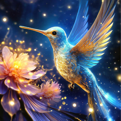 Bird Diamond Art Kits for Adults,DIY Hummingbird Diamond Painting Kits,Round Diamond Dots for Adult,5D Full Drill Painting Kit Art and Crafts for Adults Home Wall Decor 14 X 14inch