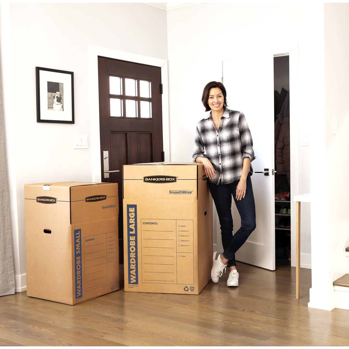 Bankers Box Short Wardrobe Box 3 Pack, 20-in x 20-in x 34-in (7710902) Bankers Box