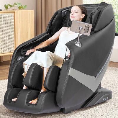 RELX 2025 Massage Chair Full Body, Zero Gravity Airbag Shiatsu Massage Chair with SL-Track, Heating, AI Control, Body Scan, 13 Modes, Foot Rollers, and Deep Yoga Stretch (Black)