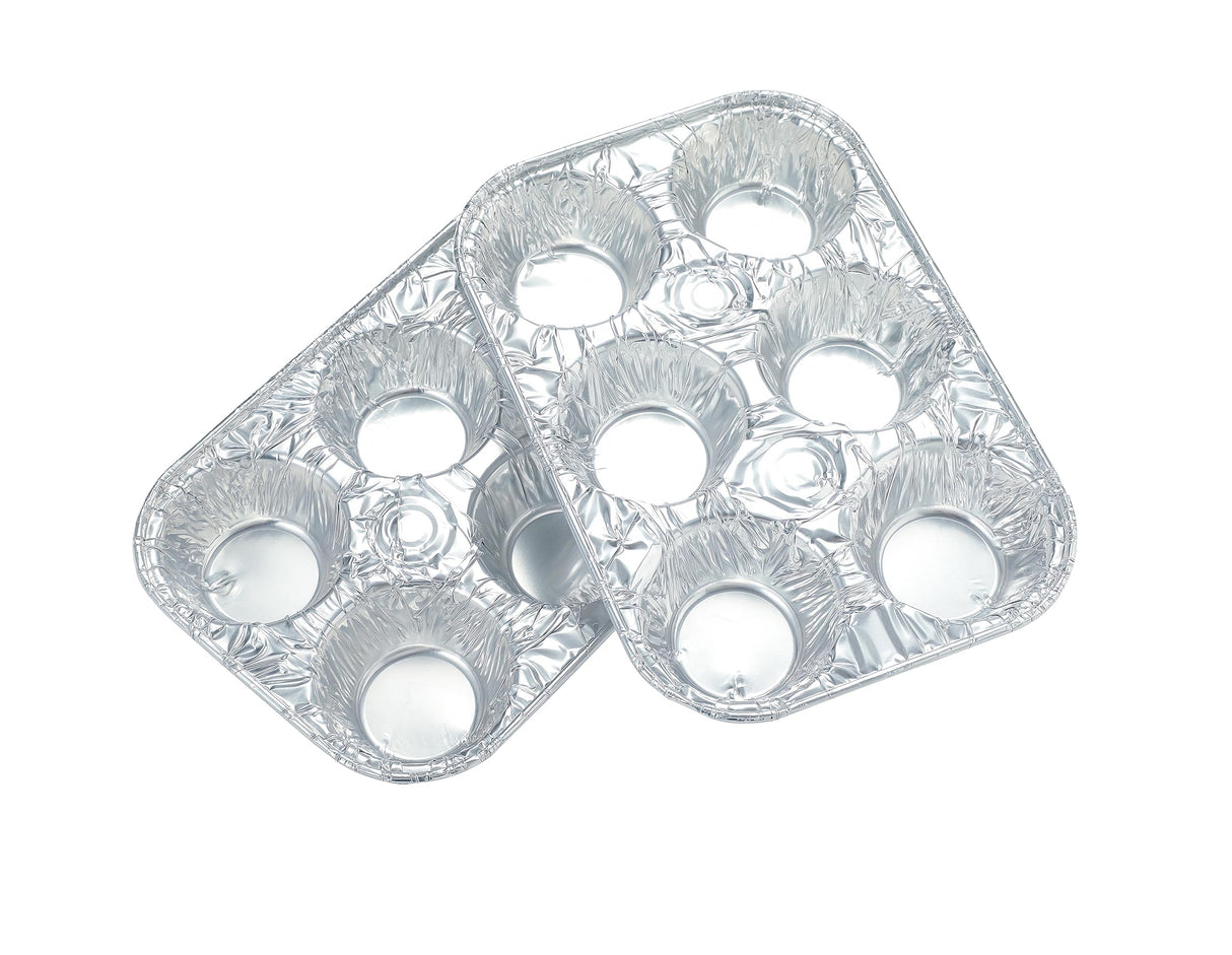 Waytiffer (10pack Muffin Pan 6-Cup Cupcake Aluminum Pans Favorite Muffin Tin Size for Baking Cupcakes Muffins and Mini Pies - Standard Size Waytiffer