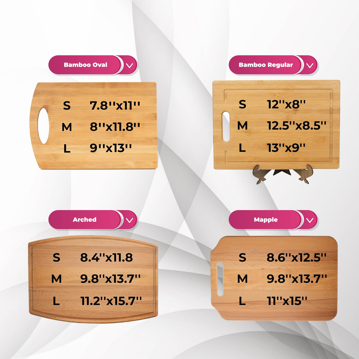 TRENDSHOPIC Personalized Cutting Board For Any Occasion, Bamboo and Mapple Wood Cutting Board for Kitchen, New Home Gift Ideas - Unique House Warming Presents, Perfect Anniversary Gifts for Women TRENDSHOPIC