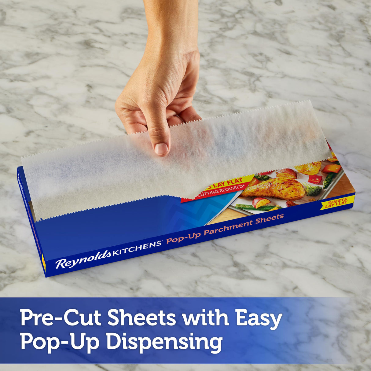 Reynolds Kitchens Pop-Up Parchment Paper Sheets, 10.7x13.6 Inch, 30 Sheets Reynolds