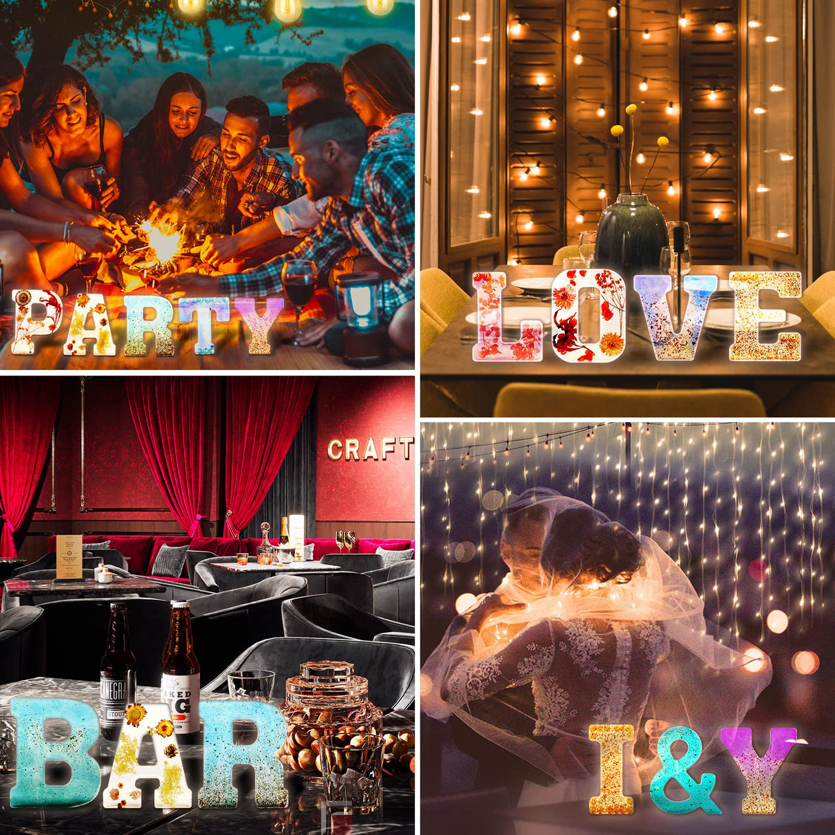 Gartful 7 Inch Large Letter Molds for Resin, 3D A Capital Alphabet Epoxy Resin Mold, A to Z Thick Resin Letter Molds for Making Letters, Word Sign Art, DIY Crafts, Making Cake, Party Home Decor Gartful