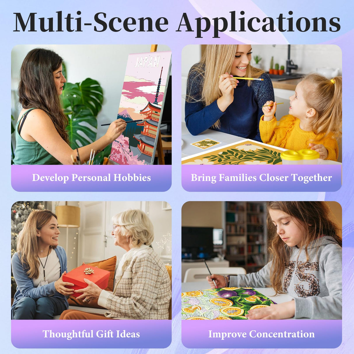 6 Pack Paint by Numbers Kit for Adults Beginner, Cocktail Adult Paint by Number Kits on Canvas, Cocktail DIY Acrylic Oil Painting by Numbers Kits, Perfect for Home Decor 10x14 Inch Okarina