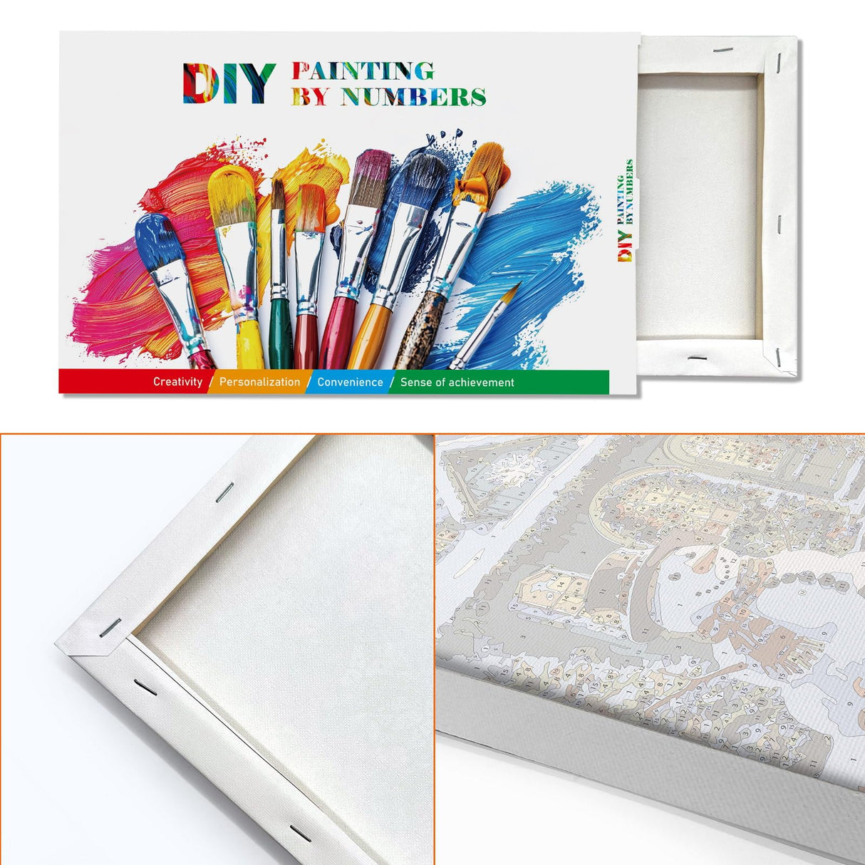 JOOZ Christmas Paint by Numbers Kit for Adults with Frame, Snowman Paint by Number with Easel, DIY Christmas Framed Paint by Number Kits for Gift Home Wall Decor 8x12 Inch JOOZ