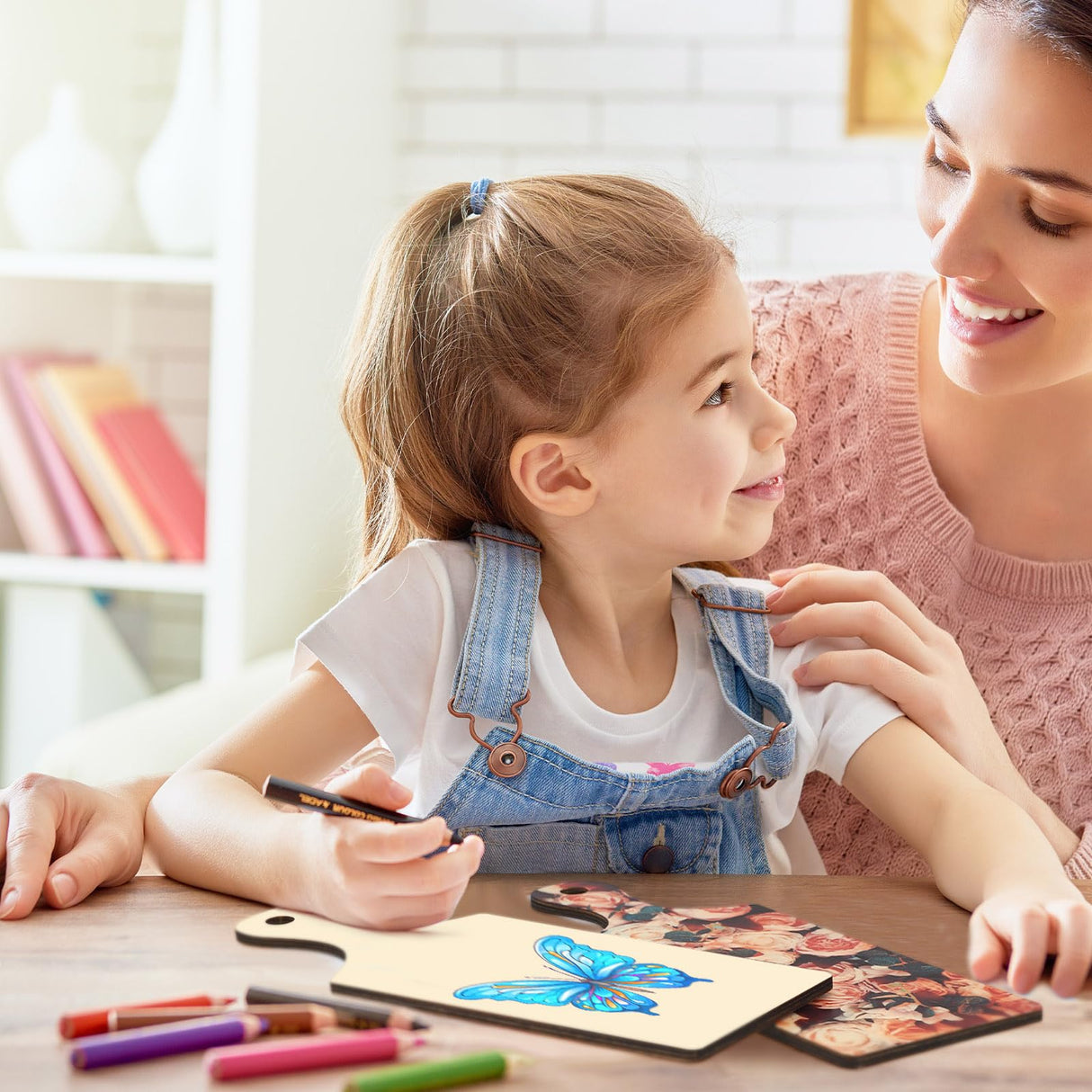 Yoande 18 Pcs Sublimation Cutting Board Mini Sublimation Wooden Plaques with Handle Blanks Wood Chopping Board for Heat Press Printing Kitchen Door DIY Crafts Decoration(9.4 x 3.5 Inch) Yoande