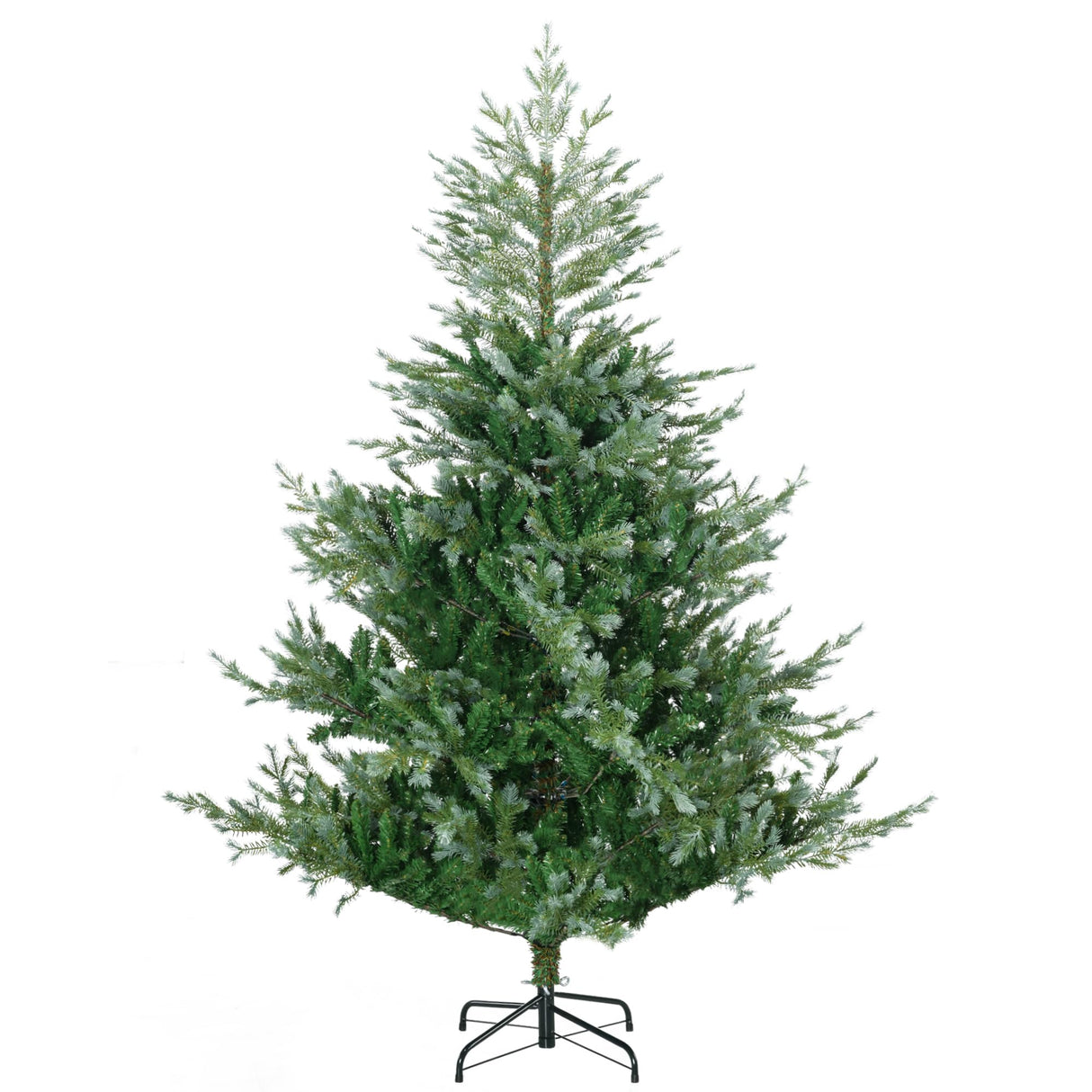 HOMCOM 6ft Artificial Christmas Tree Holiday Décor with 795 Branches, Auto Open, Steel Base, Wide Shape, Easy-to-Shape Branches HOMCOM