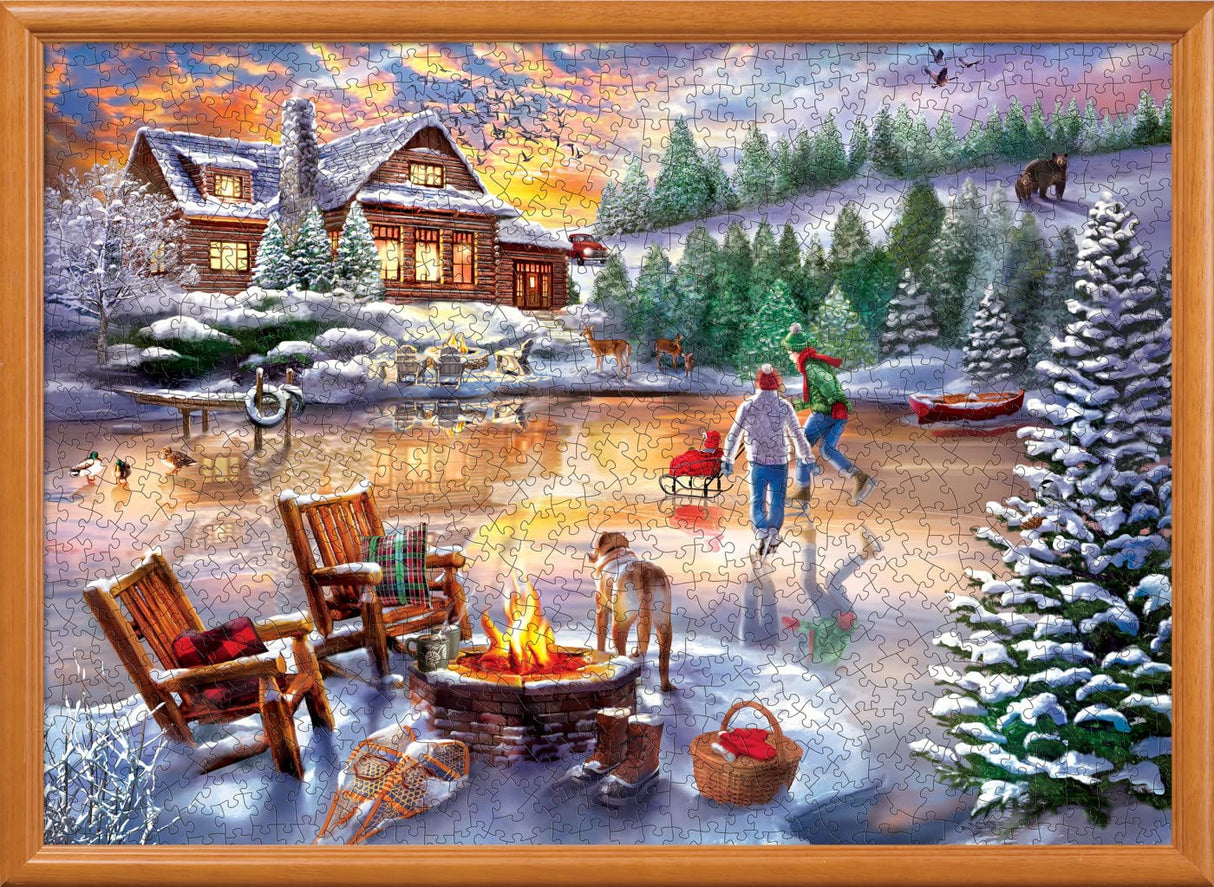 MasterPieces 1000 Piece Jigsaw Puzzle for Adults, Family, Or Youth - an Evening Skate - 19.25"x26.75" Masterpieces