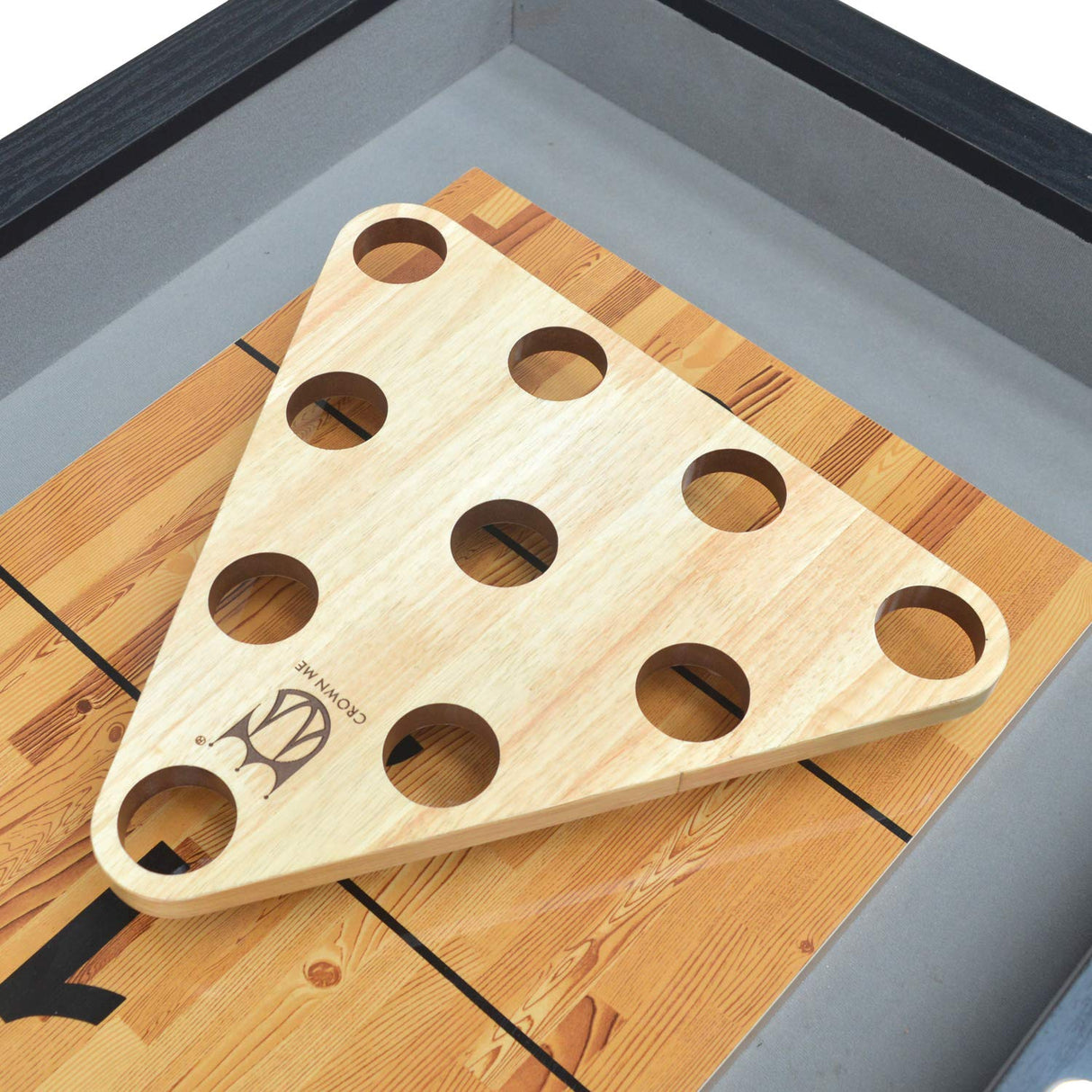 CROWN ME Deluxe Shuffleboard Shuffleboard Bowling Pin Set with Carry Bag, Ball CROWN ME