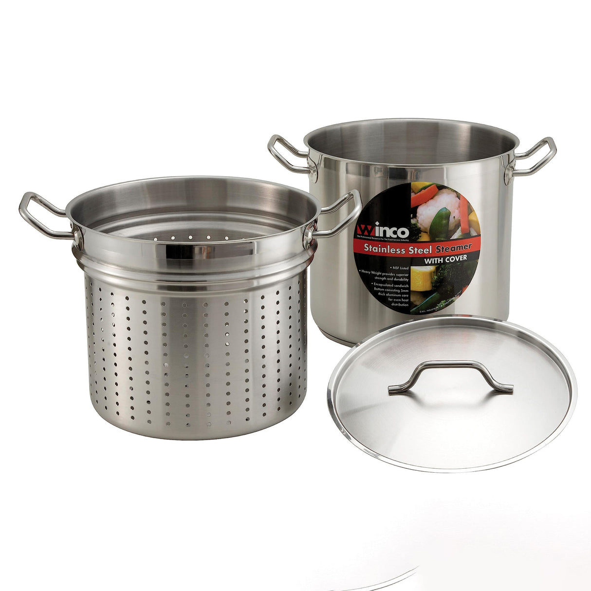 Winware Stainless 20 Quart Steamer/Pasta Cooker with Cover Winware