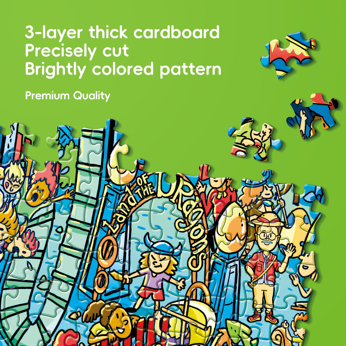 Jigsaw Puzzles for Adults, 2 Pack 1000 Pieces Ocean Park Dinosaur Park Puzzle, Cartoon Painting Challenging Puzzles for Family Activity Game Nights Gifts Fidget Stress Relief RECHIATO