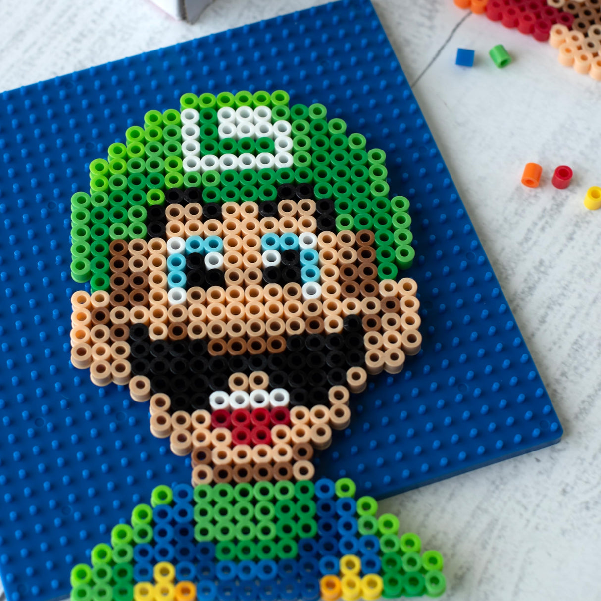 Perler Nintendo Super Mario Fused Bead Kit, 4,385 Pieces, 8 Patterns, Includes Pegboard & Ironing Paper, Create Mario, Luigi, Yoshi & More Perler