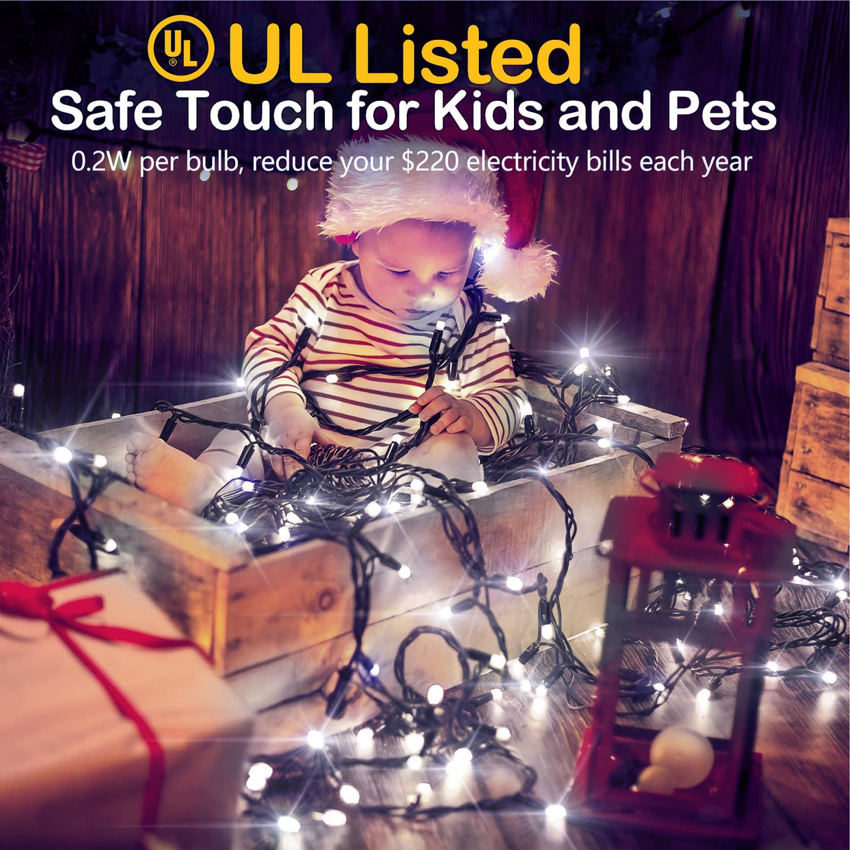 XURISEN 403FT Christmas Lights, 1000 LED Super Long String Lights 8 Modes & Memory Timer Plug in Twinkle Fairy Lights Decor for Home Xmas Party Wedding XURISEN