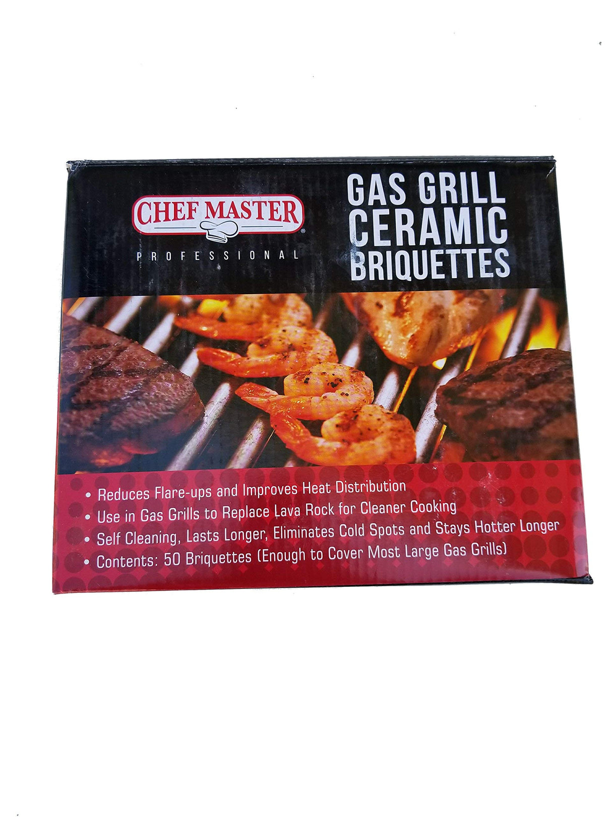 Chef Master Ceramic Briquettes, Ceramic Gas Grill Briquettes, Gas Grill Briquettes, Self Cleaning Briquettes, Replacement for Lava Rocks, Charcoal, Cleaner, Cooking, Gas Grill Briquettes (05004CM) Chef Master
