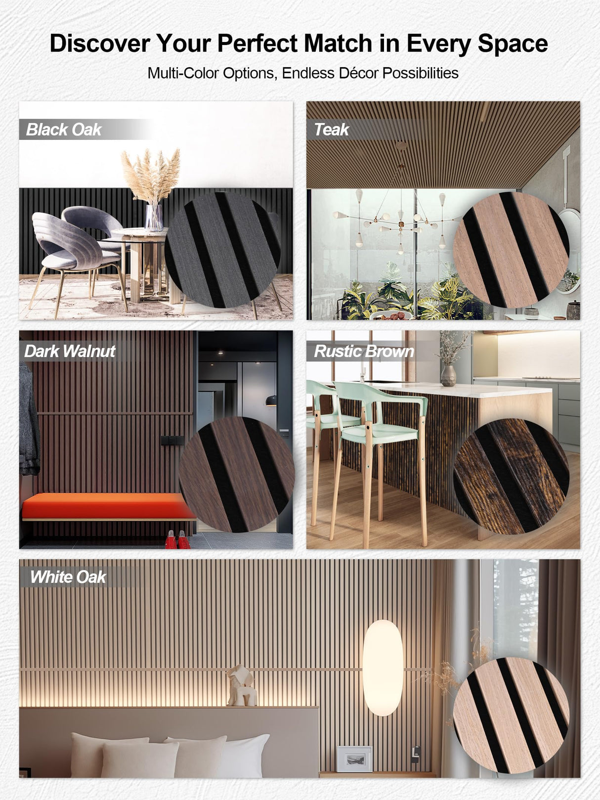 Mollywell Wood Panels for Wall, Time-Saving Installation, Versatile Wood Slat Wall Decor, Enhanced Acoustic & Sound Proof Fluted Design for Home & Office, 2 Pcs Teak, 47.2x23.6 Inch Mollywell