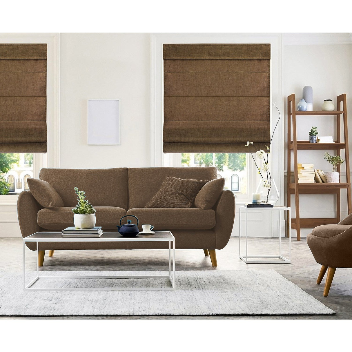 CHICOLOGY Roman Shades for Windows , Window Treatments , Roman Shades , Roman Window Shades , Room Darkening Shades , Window Shades , 29"W X 64"H , Belgian Chocolate (Privacy & Light Filtering) CHICOLOGY