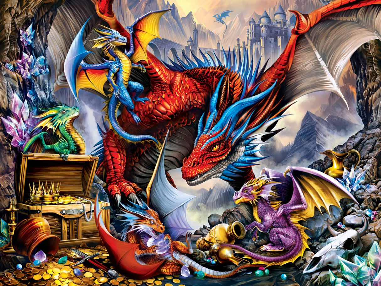 Masterpieces 300 Piece EZ Grip Jigsaw Puzzle - Dragon's Horde - 18"x24" Masterpieces