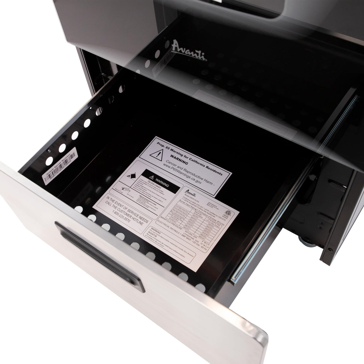 Avanti GR2013CSS Gas Range, 20, Black Avanti