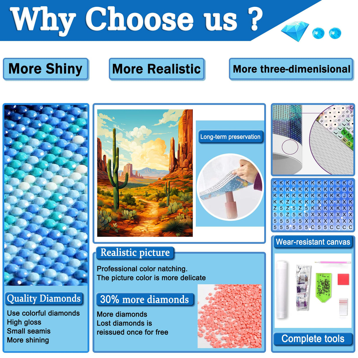 Upigi Landscape Diamond Painting Kits for Adults,Desert Landscape DIY 5D Diamond Painting Kits for Beginners,Round Full Drill Gem Art Crafts Kit for Home Wall Decor 12 x 16 Inch Upigi